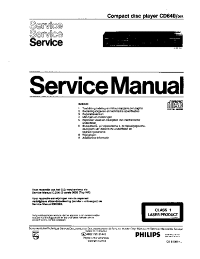 Philips philips-cd640-cd-player-service-manual-dutch  Philips CD DVD CD640 philips-cd640-cd-player-service-manual-dutch.pdf