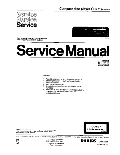 Philips philips-cd771-cd-player-service-manual-dutch  Philips CD DVD CD771 philips-cd771-cd-player-service-manual-dutch.pdf