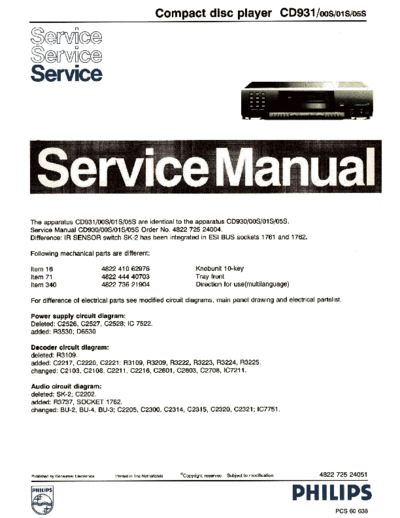 Philips hfe   cd931 service en  Philips CD DVD CD931 hfe_philips_cd931_service_en.pdf