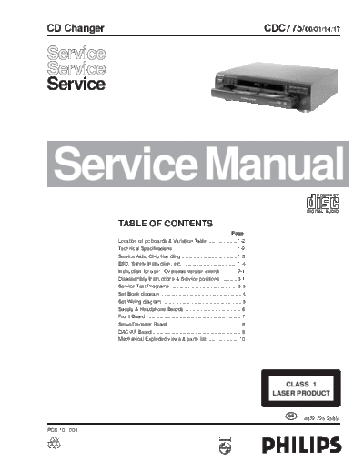 Philips hfe philips cdc775 service en  Philips CD DVD CDC775 hfe_philips_cdc775_service_en.pdf