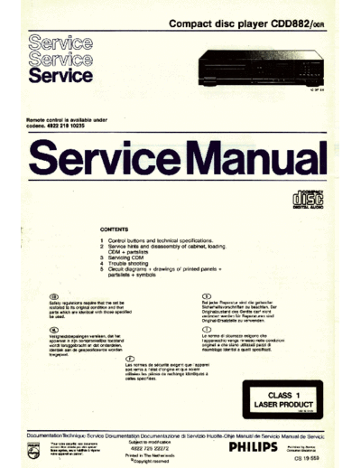 Philips hfe philips cdd882 service en de fr nl it  Philips CD DVD CDD882 hfe_philips_cdd882_service_en_de_fr_nl_it.pdf