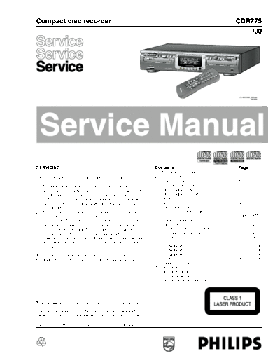 Philips service  Philips CD DVD CDR777 service.pdf