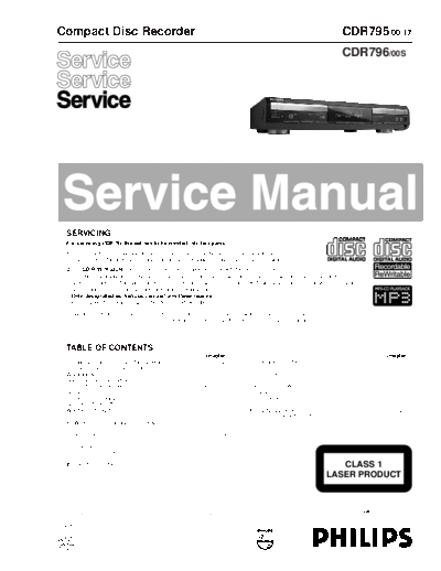 Philips hfe philips cdr795 796 service en  Philips CD DVD CDR796 hfe_philips_cdr795_796_service_en.pdf