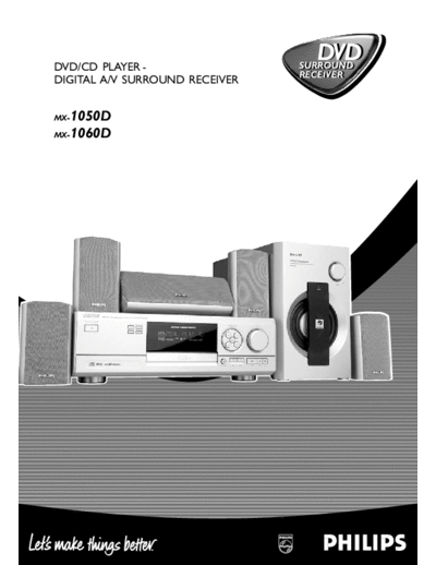 Philips Philips DFR1500  Philips CD DVD DFR1600,MX1050D, 1060D Philips DFR1500.pdf