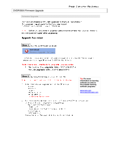 Philips dvd r5500 fw upgrade 854  Philips CD DVD DVDR5500 dvd_r5500_fw_upgrade_854.pdf
