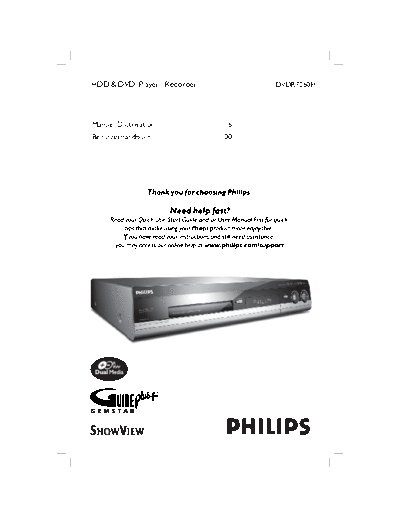 Philips DVDR7260H BA 1269847172  Philips CD DVD DVDR7260H31 DVDR7260H_BA_1269847172.pdf
