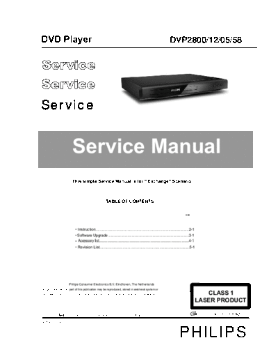 Philips service  Philips CD DVD DVP2800 service.pdf