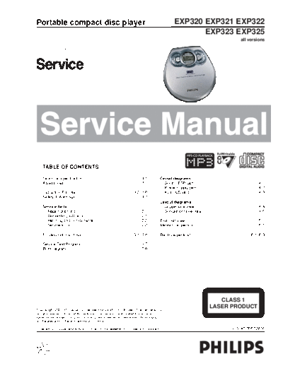 Philips Philips-EXP-321-Service-Manual  Philips CD DVD EXP321 Philips-EXP-321-Service-Manual.pdf