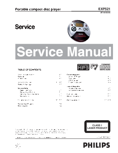 Philips philips exp521 sm  Philips CD DVD EXP521 philips_exp521_sm.pdf