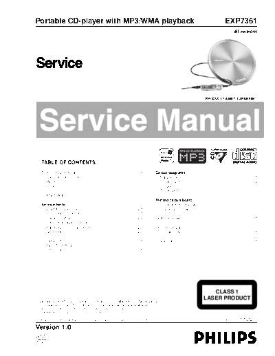 Philips philips exp7361 sm  Philips CD DVD EXP7361 philips_exp7361_sm.pdf