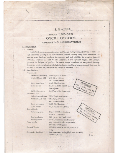 Leader LBO-52B osciloscope.part2  Leader LBO-528 Leader LBO-52B osciloscope.part2.rar