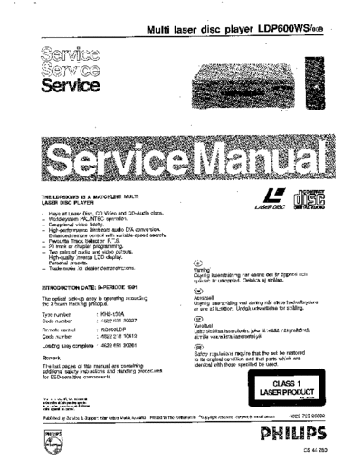 Philips hfe   ldp600ws service en  Philips CD DVD LDP600WS hfe_philips_ldp600ws_service_en.pdf