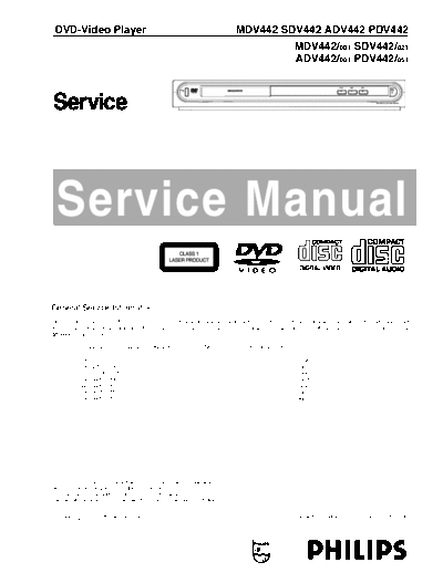 Philips Philips-ADV-442-Service-Manual  Philips CD DVD MDV442 Philips-ADV-442-Service-Manual.pdf