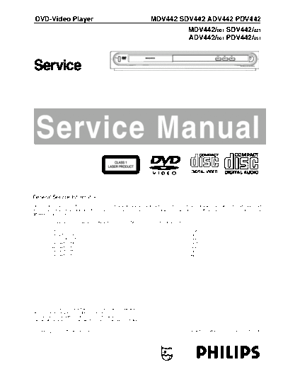 Philips Philips-ADV-442-Service-Manual  Philips CD DVD PDV442 Philips-ADV-442-Service-Manual.pdf