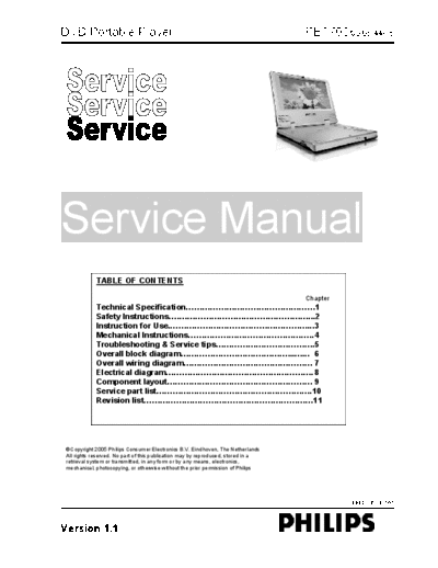 Philips pet700 335  Philips CD DVD PET700 pet700_335.pdf
