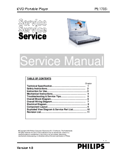 Philips SM 314178530950 EN  Philips CD DVD PET705 SM_314178530950_EN.pdf