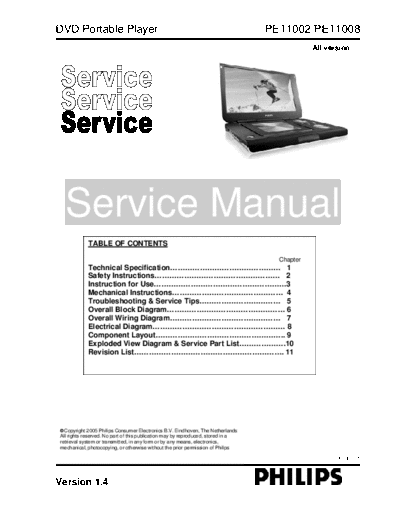 Philips philips pet1002, pet1008 service manual  Philips CD DVD PET1008 philips_pet1002,_pet1008_service_manual.pdf