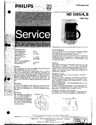 Philips HD5365 ET-EX-SI 4692711172  Philips Coffee Maker HD5365 HD5365_ET-EX-SI_4692711172.pdf