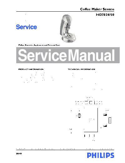 Philips PHILIPS HD 782450 Service Manual HD782450 New Generation   Philips Coffee Maker HD7824 PHILIPS HD 782450 Service Manual HD782450 New Generation .pdf