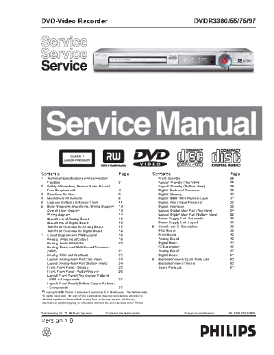 Philips DVDR3380  Philips DVD-Video DVDR3380 DVDR3380.pdf