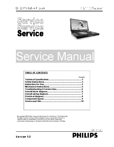 Philips philips pet1000 314178530472 ver1.2  Philips DVD-Video PET1000 philips_pet1000_314178530472_ver1.2.pdf