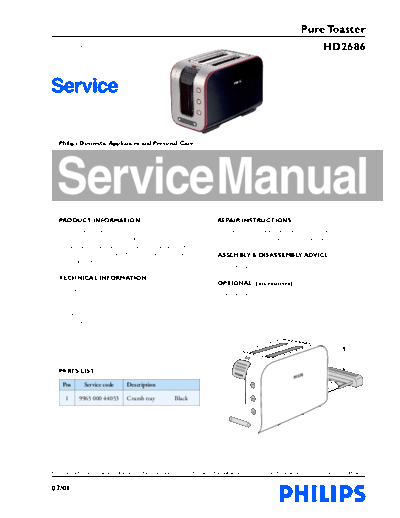 Philips service  Philips Household HD2686 service.pdf