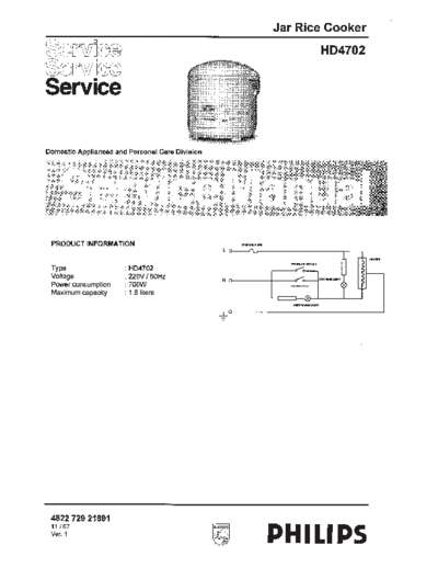 Philips philips hd4702 sm  Philips Household HD4702 philips_hd4702_sm.pdf