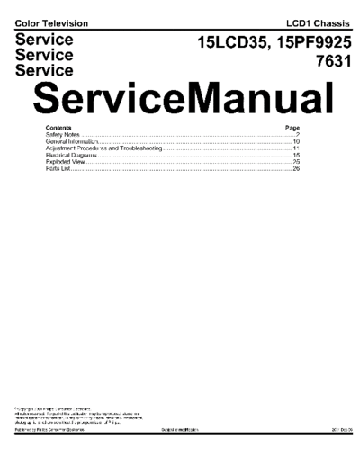 Philips 15LCD35 SM 4588974023  Philips LCD TV 15PF9925 15LCD35_SM_4588974023.pdf