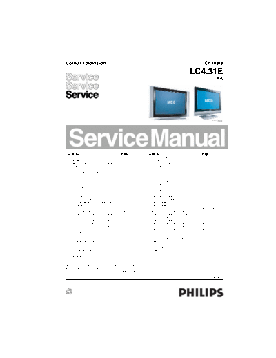 Philips PHILIPS LC4.31E AA  Philips LCD TV LC4.31E aa PHILIPS LC4.31E AA.pdf