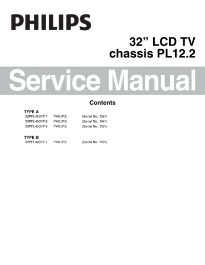 Philips 32pfl4507-f7 f8 32pfl4907-f7 32pfl2507-f7 chassis pl12.2 sm  Philips LCD TV PL12.2 chassis philips_32pfl4507-f7_f8_32pfl4907-f7_32pfl2507-f7_chassis_pl12.2_sm.pdf
