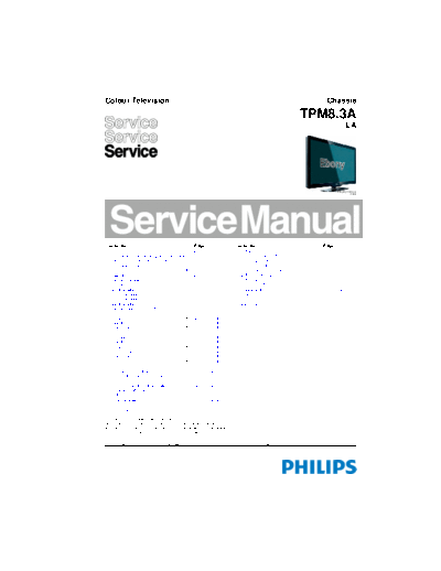 Philips Philips chassis TPM8.3ALA  Philips LCD TV TPM8.3A la Philips chassis TPM8.3ALA.pdf