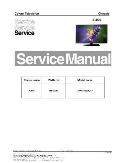 Philips 24PHA4100S  Philips LCD TV  (and TPV schematics) 24PHA4100S 24PHA4100S.pdf
