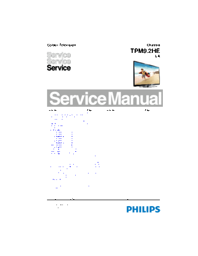 Philips TPM9.2HE la  Philips LCD TV  (and TPV schematics) 32HFL30l6D TPM9.2HE la.pdf