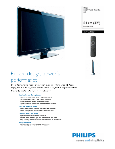 Philips 32pfl5403d 12 pss aen (2)  Philips LCD TV  (and TPV schematics) 32PFL5403D12 32pfl5403d_12_pss_aen (2).pdf