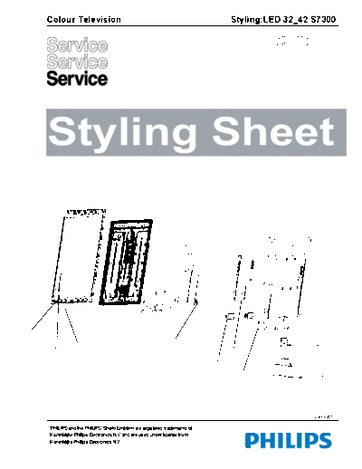 Philips PHILIPS 32PFL7355 42PFL7357 Styling Sheet 2012  Philips LCD TV  (and TPV schematics) 32PFL7355 PHILIPS_32PFL7355_42PFL7357_Styling_Sheet_2012.pdf