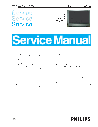Philips 09051112235988  Philips LCD TV  (and TPV schematics) 37TA1800 09051112235988.pdf