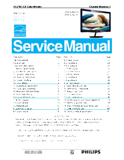 Philips 227e3qsu 69 93 chassis meridian 3 sm  Philips LCD TV  (and TPV schematics) 227E3QSU meridian 3 chassis philips_227e3qsu_69_93_chassis_meridian_3_sm.pdf