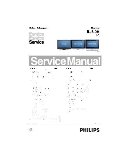 Philips philips bj3.0a-la chassis sm  Philips LCD TV  (and TPV schematics) BJ3.0A la philips_bj3.0a-la_chassis_sm.pdf