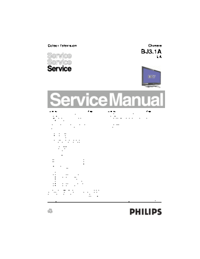 Philips BJ31A ET-SB-SI 1233656303  Philips LCD TV  (and TPV schematics) BJ3.1A la BJ31A_ET-SB-SI_1233656303.pdf