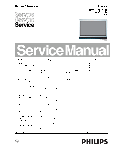 Philips FTL-3.1E AA.part1  Philips LCD TV  (and TPV schematics) FTL3.1E aa FTL-3.1E_AA.part1.rar