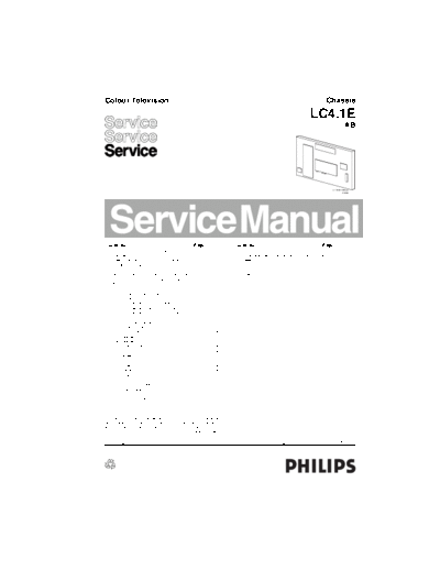 Philips LC4.1E AB  Philips LCD TV  (and TPV schematics) LC4.1E ab LC4.1E AB.pdf