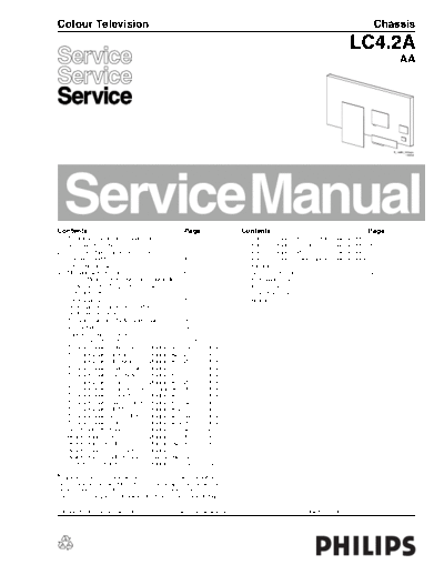Philips Philips+LC4.2A+AA  Philips LCD TV  (and TPV schematics) LC4.2A aa Philips+LC4.2A+AA.pdf