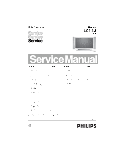 Philips LC4.3U  Philips LCD TV  (and TPV schematics) LC4.3U aa LC4.3U.pdf