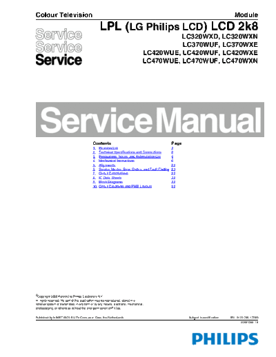 Philips philips lpl lcd 2k8 sm  Philips LCD TV  (and TPV schematics) LPL LCD 2K8 philips_lpl_lcd_2k8_sm.pdf