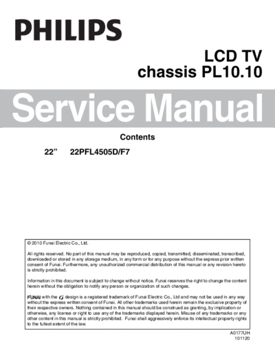 Philips Philips+22PFL4505D-F7+Chassis+PL10.10  Philips LCD TV  (and TPV schematics) PL10.10 chassis Philips+22PFL4505D-F7+Chassis+PL10.10.pdf