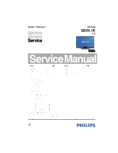 Philips Philips 42PES0001D10  Philips LCD TV  (and TPV schematics) Q529.1E lc Philips 42PES0001D10.pdf