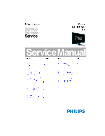 Philips Q543.3ELA.part1  Philips LCD TV  (and TPV schematics) Q543.3E la Q543.3ELA.part1.rar
