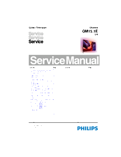 Philips service  Philips LCD TV  (and TPV schematics) QM15.1E la service.pdf