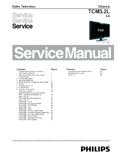 Philips philips 32plf5604 78 chassis tcm3 2l la  Philips LCD TV  (and TPV schematics) TCM3.2L la philips_32plf5604_78_chassis_tcm3_2l_la.pdf