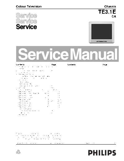 Philips te3.1e 559  Philips LCD TV  (and TPV schematics) TE3.1E ca te3.1e_559.pdf